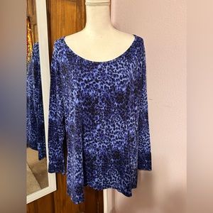 LulaRoe Lynnae Animal Print Top XL